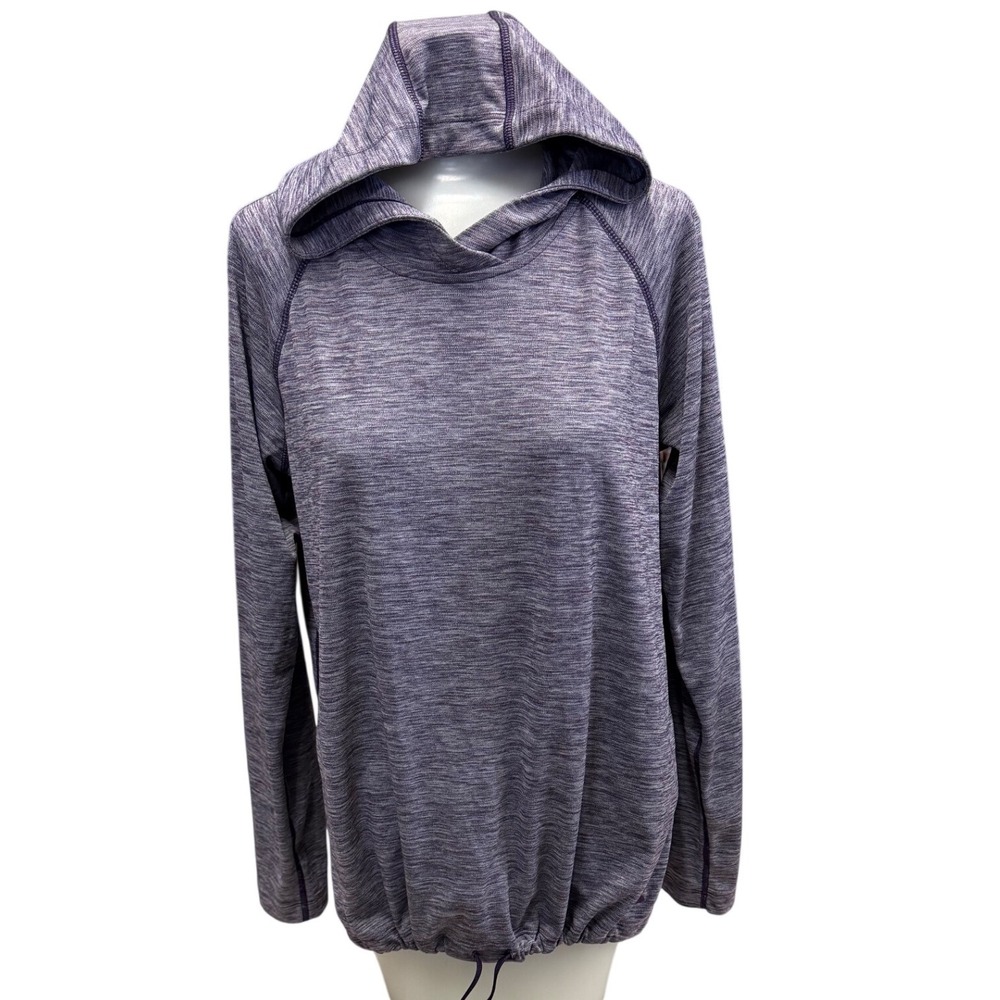 Under Armour Loose‎ Heatgear Hoodie Purple Heathered Pullover Drawstring M
